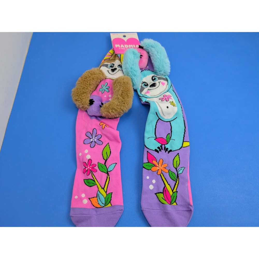 MadMia Kids Adult Sloth 3D Socks Age 6-99 Multicolor Tall Socks #MM210